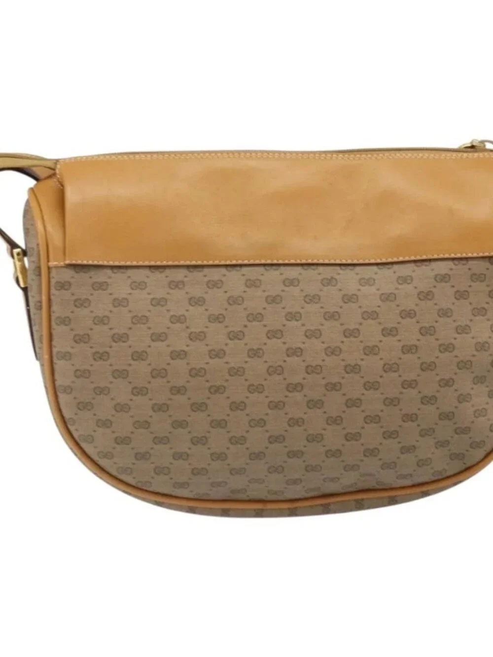 GUCCI Micro GG Supreme Web Sherry Line Bag PVC Beige 001 115 0918 Auth BA10601 - Picture 3 of 16